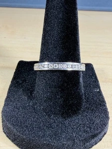 0,25 ctw Diamant Ehering 950 Platin Vorsteckring Jubiläum Größe 6,5 - Bild 1 von 23