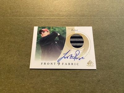 2002 SP Game Used JUSTIN ROSE "Front 9 Fabric Signatures" Rookie Auto #/375  PGA - Image 1 of 3