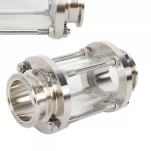 Mira sanitaria de flujo de 2" de acero inoxidable 304 abrazadera triple - Imagen 1 de 12