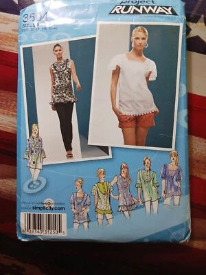 Simplicity  3504 Project Runway Misses Top Sewing Pattern  Size: 4 8 10 12 UNCUT - Image 1 of 4