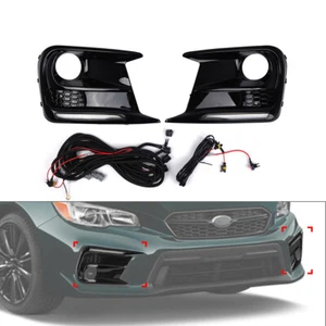 Daytime Running Light Fog Lights Bezels Kit For Subaru WRX STI 2018-2021 - Picture 1 of 11