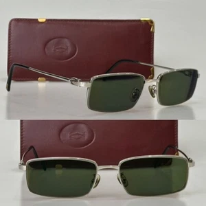 Vintage Cartier Sunglasses 54 16 Eyeglasses Made in France Silver titanium - Picture 1 of 10