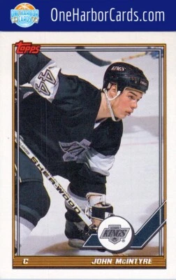 1991-92 Topps Los Angeles Kings #37 John McIntyre - Image 1 of 2
