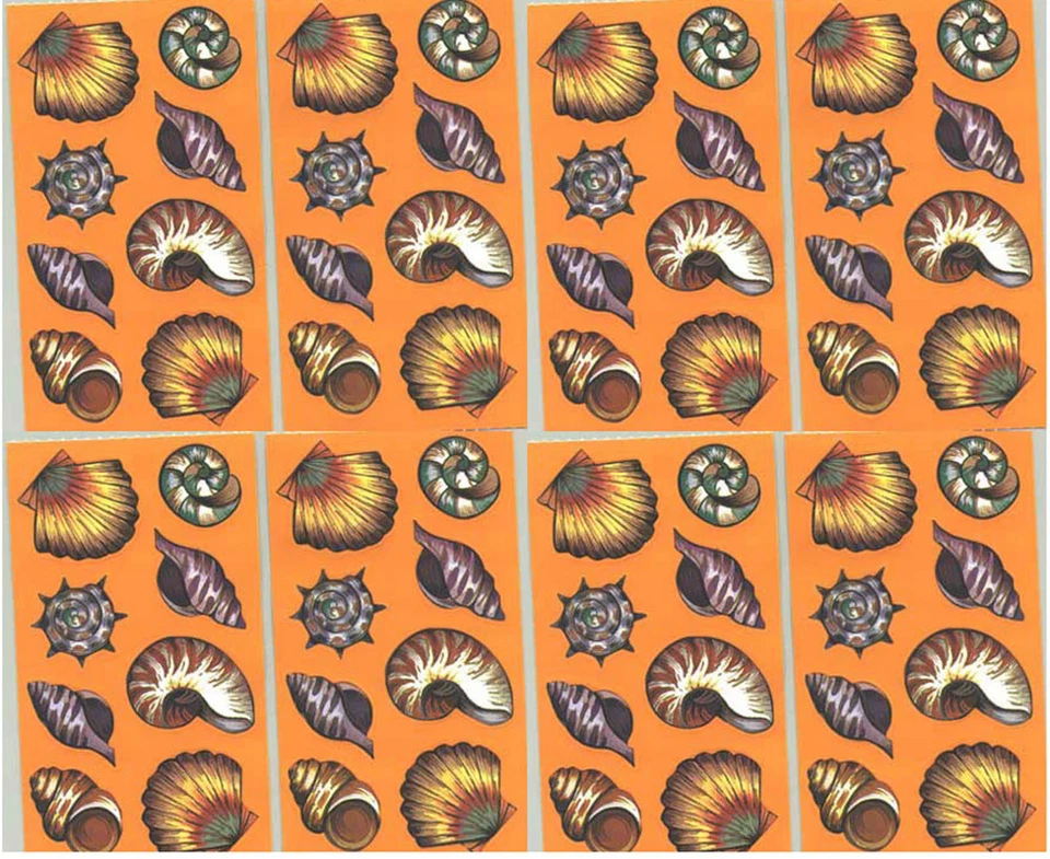 Frances Meyer SEA SHELLS Beach Scrapbook Stickers! 8 Sheets - Image 1 of 1