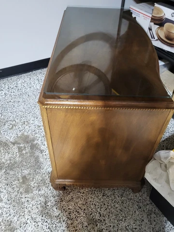 Early 20th c English Mahogany Leather Top Partners Desk Cover
