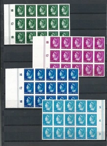 OLANDA; 1940 prima emissione Guglielmina IMPERF VARIETÀ MNH Blocchi di 15 x 4 - Foto 1 di 3