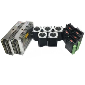 【US】5Axis Nema23 57 Stepper Motor Drive 1000 Line with Power Supply 186oz-in Kit - Picture 1 of 10