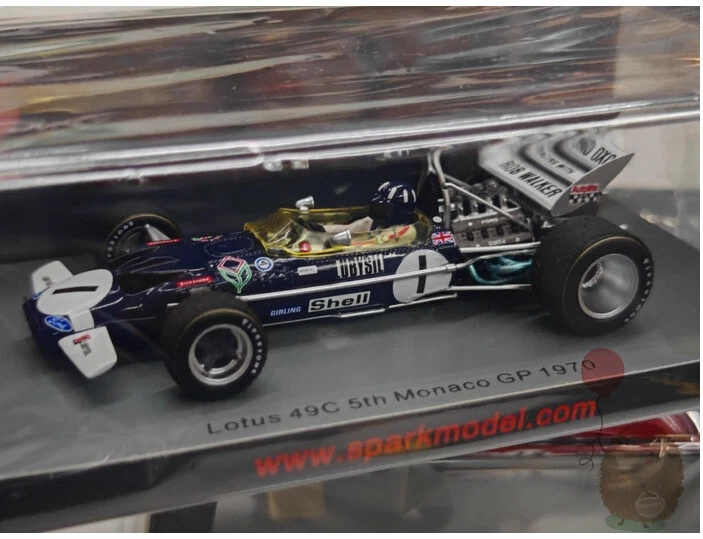 Spark 1/43 f1 Racing lotus 49c 1970 monaco Resin Diecast Model Car Display Toys - Image 1 of 1