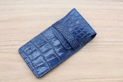 Bolsa de reloj azul bolsa de cuero genuino CROC estuche de almacenamiento de viaje Foto 1 de 4