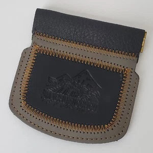 PERUVIAN GENUINE LEATHER PURSE COINS MEN'S WOMEN'S EMBOSSED LOGO DESIGN WALLET - Picture 1 of 2