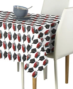 Grad Hats & Books Signature Tablecloth Assorted Sizes - Picture 1 of 1