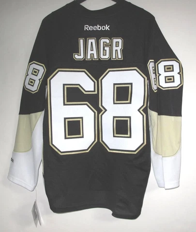 RBK PITTSBURGH PENGUINS JAROMIR JAGR PREMIER BLACK HM JERSEY LARGE Cover