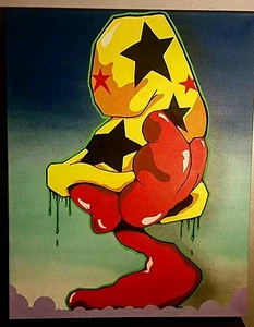 Graffiti Abstract Bode Urban Street Art Canvas Skateboard Subway Totem TC5 FC - Picture 1 of 12