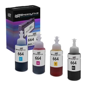 4PK Compatible Ink Set 664 for Epson T664120 T664220 T664320 T664420 for ET-2500 - Picture 1 of 5