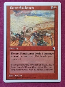 Magic The Gathering PORTAL THREE KINGDOMS DESERT SANDSTORM red card MTG P3K - Picture 1 of 2