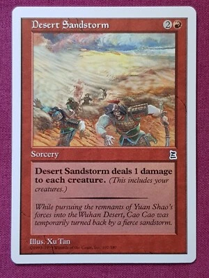 Magic The Gathering PORTAL THREE KINGDOMS DESERT SANDSTORM red card MTG P3K - Image 1 of 2