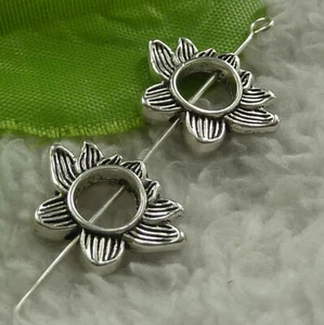Kostenloser Versand 200 Stück Tibet Silber Lotus Blume Abstandshalter 19x14mm B4582 - Bild 1 von 4