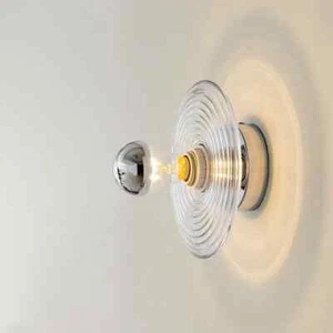 Vintage LED Glass Wall Sconce Water Ripple Background Wall Decorative Lamps - Picture 1 of 8