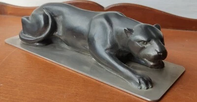 Ancien régule panthère/régule art déco/ancienne statue panthère/old panther  - Photo 1/4