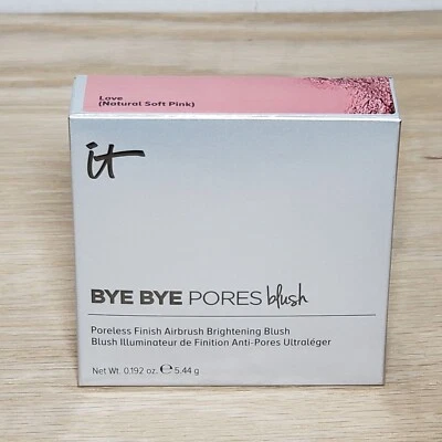 IT Cosmetics Bye Bye Pores Poreless Airbrush Blush Love Natural Soft Pink New - Image 1 of 4