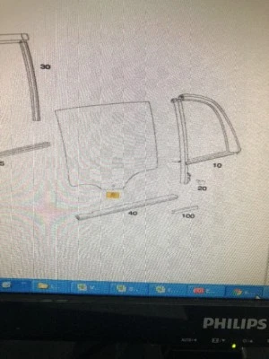 Puerta trasera derecha cristal Smart Descending Forfour 4547300018 Foto 1 de 2