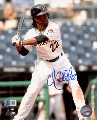 ANDREW MCCUTCHEN SIGNED AUTOGRAPHED 8x10 PHOTO PIRATES LEGEND BECKETT BAS - Image 1 of 2
