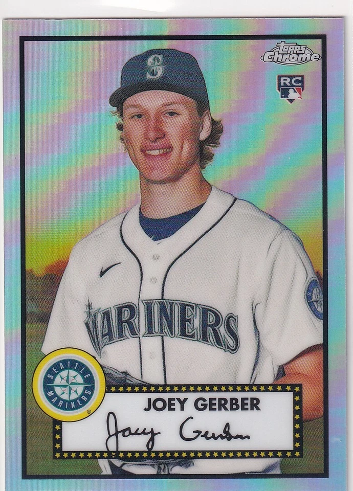 2021 TOPPS CHROME REFRACTORS RC JOEY GERBER SEATTLE MARINERS ROOKIE (BZ)-163 - Image 1 of 1