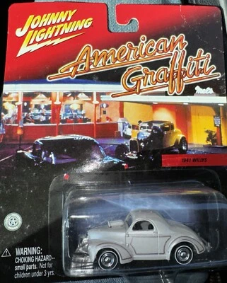 Johnny Lightning American Graffiti 1941 Willys Gasser Coupe Hot Rod Pearl White - Image 1 of 3