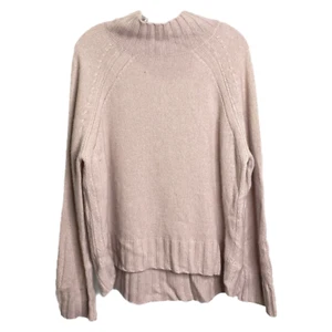 360 Cashmere Women Sweater Pink Knit Mock Neck 100% Cashmere Pullover M $360 - Picture 1 of 6