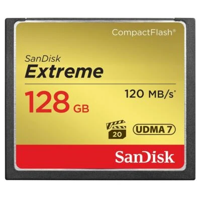 SanDisk Extreme 120MB/sec 800x Compact Flash Card  128GB  SDCFXSB-128G-G46 - Image 1 of 4