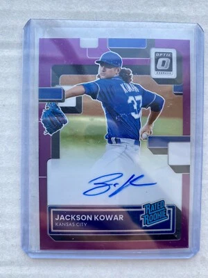 2022 Donruss Optic Rated Rookie Purple PRIZM Jackson Kowar Auto 29/150 RRS-JK - Image 1 of 2