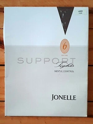 Vintage Jonelle Nylon Support Tights 1990s - L Mink - Image 1 of 2