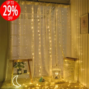 3M 300 LED Waterproof USB Plug In Fairy String Curtain Lights Window Decoration - Picture 1 of 24