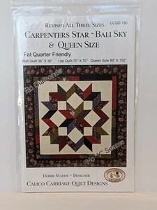 Patrón de edredón amigable Carpenters Star Bali Sky and Queen talla Grasa cuarto sin Y - Imagen 1 de 2