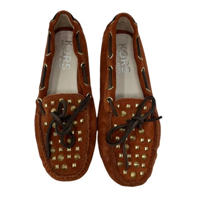 Michael Kors Penley Otoño Marrón Gamuza Tachonados Mocasines Talla 7M Foto 1 de 4