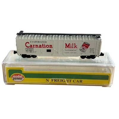 Model Power N Scale Carnation Evaporated Milk Freight Car C.M. 25003 - Image 1 of 4