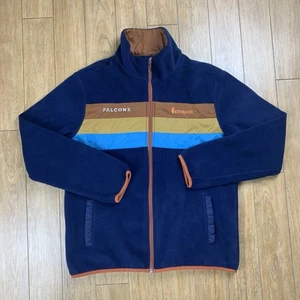Cotopaxi Teca Fleece Jacket Mens M Blue Full Zip Outdoor Hiking Retro Stripe - Picture 1 of 9
