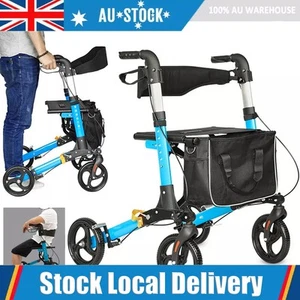 Rollator Walkers with Seat Easy Folding Wheelchair Walking Aid for Adult Elderly - Picture 1 of 12