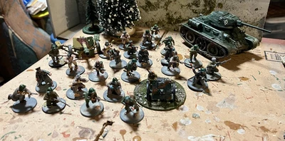 Bolt Action 28mm Tanque ruso, artillería e infantería piezas Foto 1 de 4