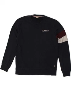 JACK & JONES Mens Sweatshirt Jumper Large Navy Blue Cotton AP24 - Picture 1 of 3