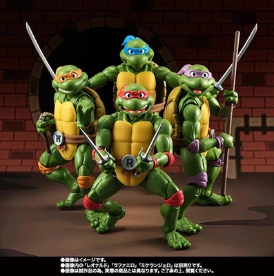 Bandai S.H. Figuarts Teenage Mutant Ninja Turtles Juego Completo de 4 TMNT KO.ver Foto 1 de 4