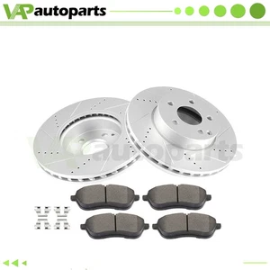 Drilled & Slotted Front Brake Pads And Rotors For Mercedes-Benz C250 2012-2015 - Picture 1 of 9