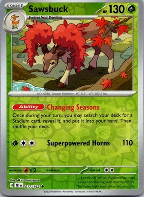 Sawsbuck - Uncommon SV05: Temporal Forces 017/162 NM - Image 1 of 2