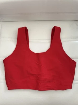 All in Motion Red Sports Bra Large Everyday Soft Scoop Back Seamless Gym Yoga - Image 1 of 4