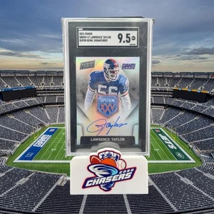 2021 Panini Lawrence Taylor Super Bowl Silver Prizm On Card Auto HOF SGC 9.5 - Bild 1 von 3
