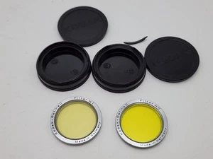 2 Kodak Retina II Camera 29.5mm Screw-In Yellow NI & NII Camera Lens Filters - Picture 1 of 12