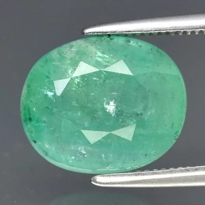 💎 3.22ct 10x8.2mm Oval Green Emerald - Nigeria Gemstone - Picture 1 of 4