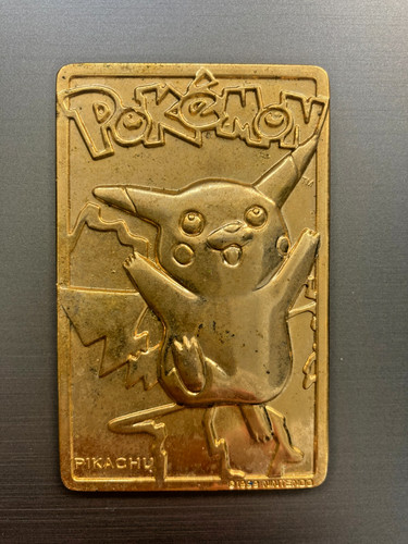 gold plated pokemon cards mcdonalds McDonalds 24k Gold Plated Pikachu