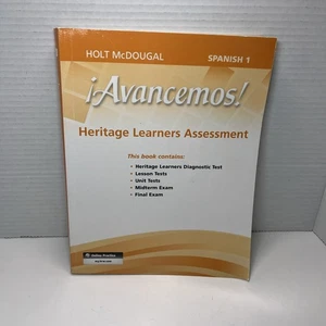AVANCEMOS!: HERITAGE LEARNERS ASSESSMENT LEVEL 1A, LEVEL By Holt Mcdougal - Picture 1 of 5