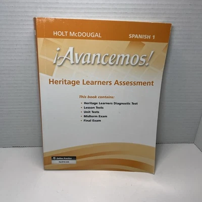 AVANCEMOS!: HERITAGE LEARNERS ASSESSMENT LEVEL 1A, LEVEL By Holt Mcdougal - Image 1 of 4